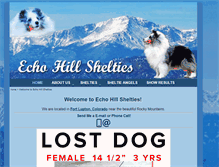 Tablet Screenshot of echohillshelties.com